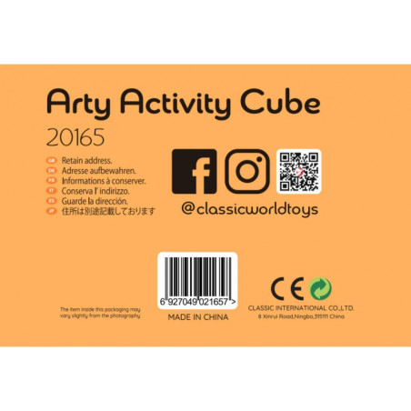 CLASSIC WORLD medinis sensorinis edukacinis kubas 6in1