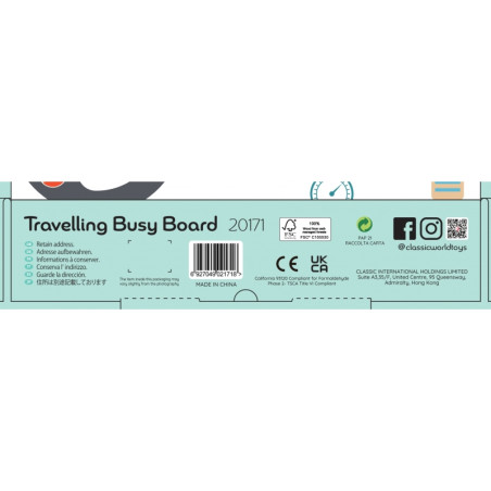 CLASSIC WORLD Многофункциональная манипуляционная доска 6-в-1 для путешествий