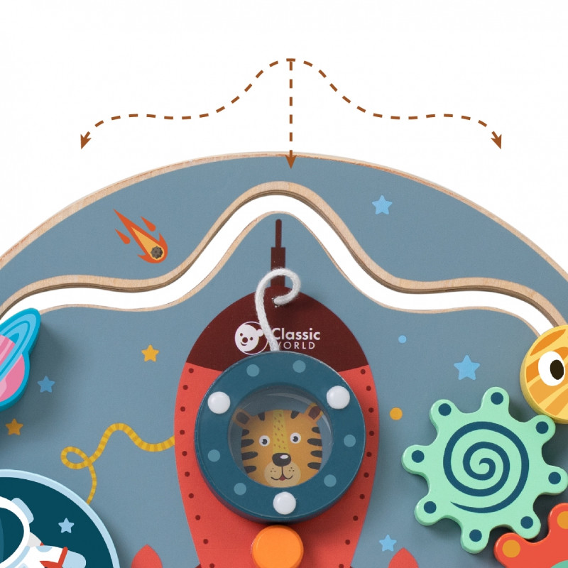 Многофункциональная манипуляционная доска CLASSIC WORLD 6 в 1 Ракета