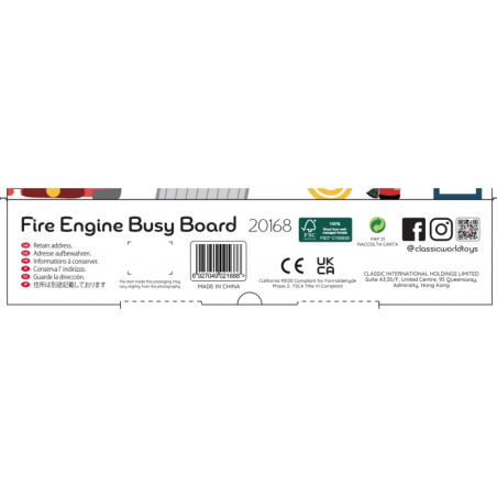 CLASSIC WORLD Daugiafunkcinė Gaisrinės mašinos imitacinė lenta