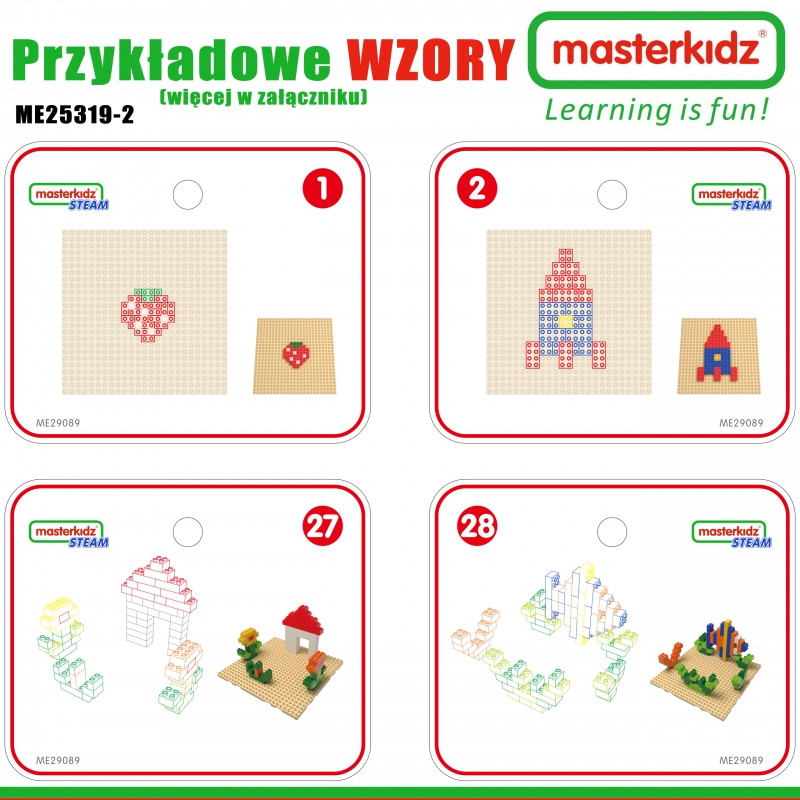 MASTERKIDZ medinis mokomasis stalas + STIEBO SIENŲ PRIEDAI + 563 kaladėlės