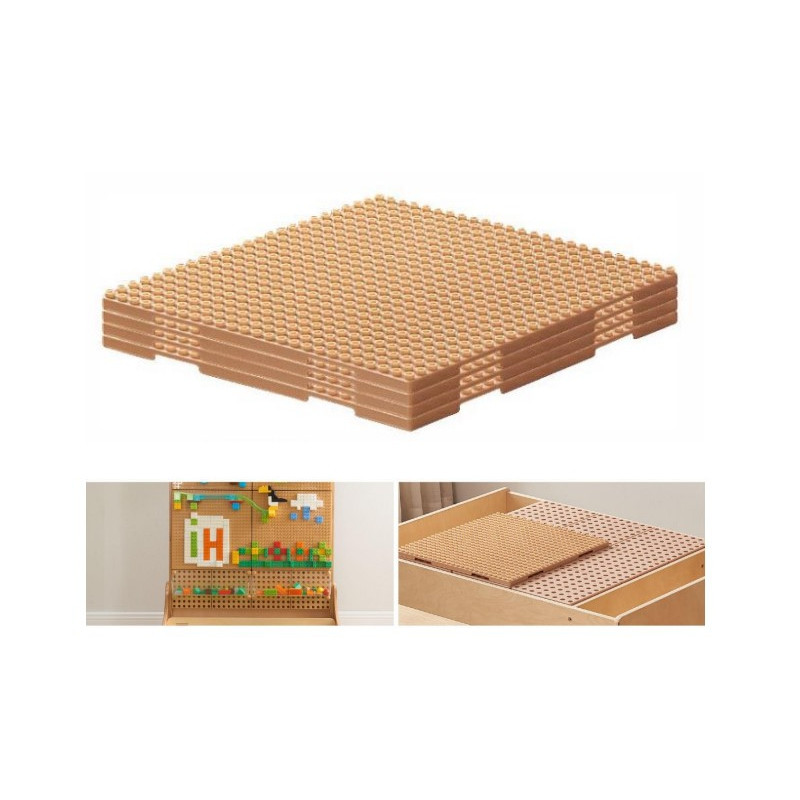 MASTERKIDZ medinis mokomasis stalas + STIEBO SIENŲ PRIEDAI + 563 kaladėlės