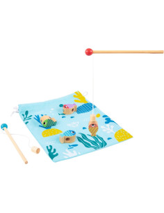 TOOKY TOY Деревянная многофункциональная игра «Кит и рыбка» 4 в 1 2