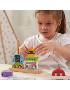 VIGA dėlionės piramidės robotai + modeliai 8 vnt. 2