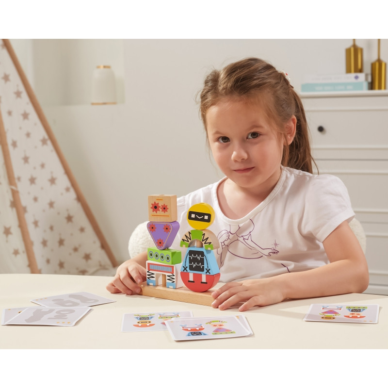 VIGA dėlionės piramidės robotai + modeliai 8 vnt.