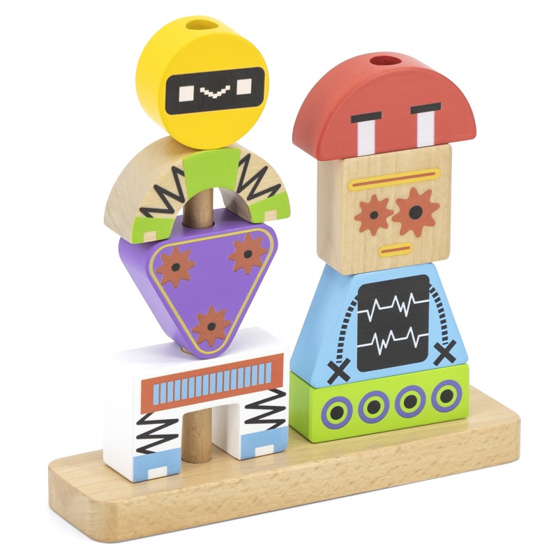 VIGA dėlionės piramidės robotai + modeliai 8 vnt.