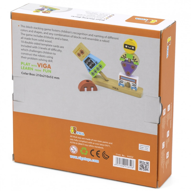 VIGA dėlionės piramidės robotai + modeliai 8 vnt.