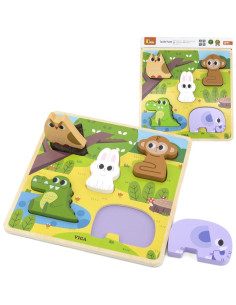 VIGA medinė dėlionė miško gyvūnai