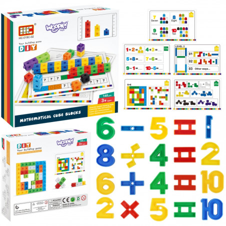 WOOPIE matematinis dėlionės žaidimas Statybiniai blokai + formulės 148 vnt. WOOPIE matematinis dėlionės žaidimas Statybiniai blokai + formulės 148 vnt.