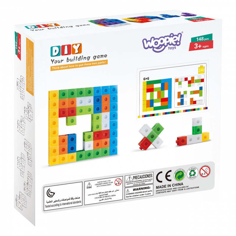 WOOPIE matematinis dėlionės žaidimas Statybiniai blokai + formulės 148 vnt.