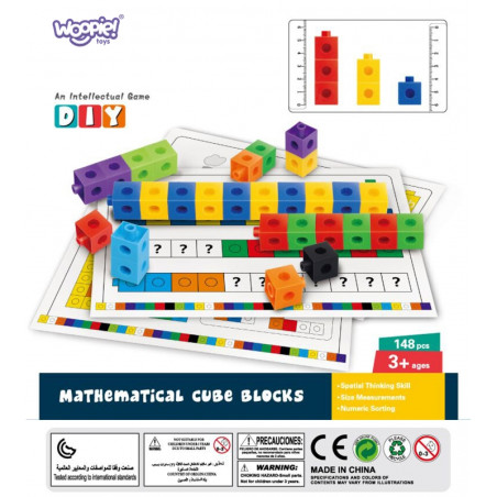 WOOPIE matematinis dėlionės žaidimas Statybiniai blokai + formulės 148 vnt. WOOPIE matematinis dėlionės žaidimas Statybiniai blokai + formulės 148 vnt.