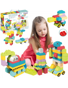 WOOPIE, большие развивающие строительные блоки для детей, 86 шт., обработаны паром при температуре 120 градусов