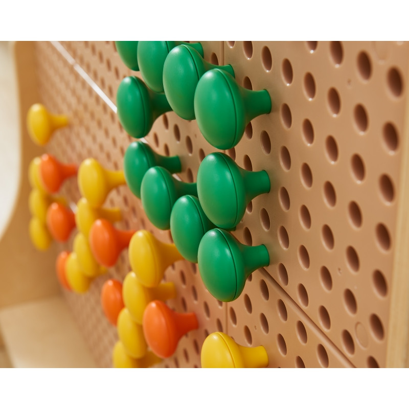 MASTERKIDZ Цветные большие колышки для STEM-доски, 64 шт. - 8 цветов