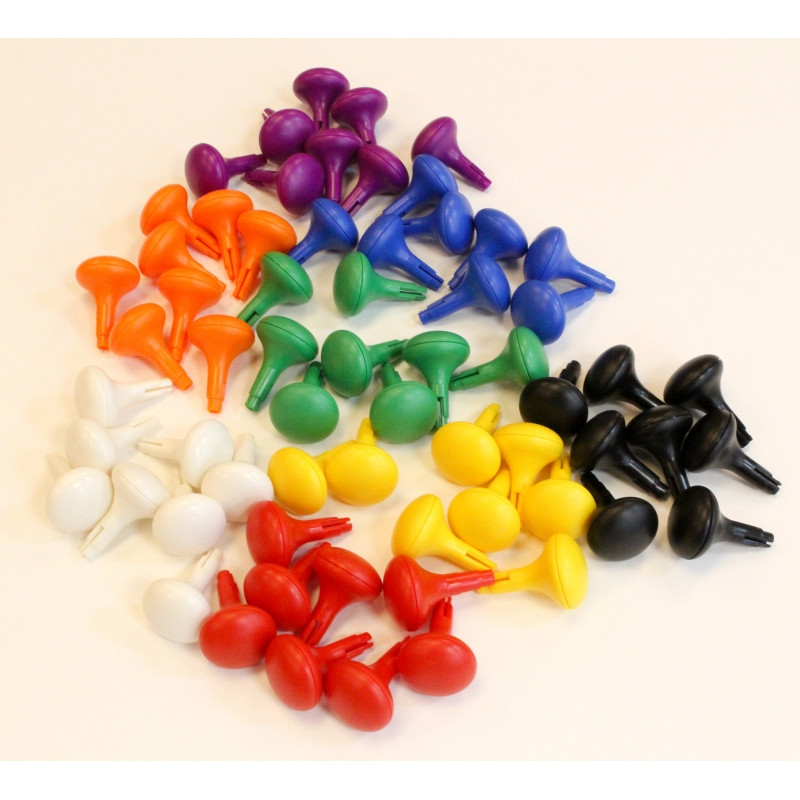 MASTERKIDZ Цветные большие колышки для STEM-доски, 64 шт. - 8 цветов