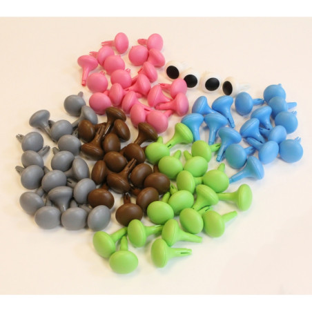 MASTERKIDZ spalvingi jumbo kaiščiai STEM lentai 128 vnt - 6 spalvos