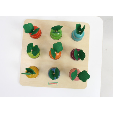 MASTERKIDZ Edukacinė taryba Daržovių mokymosi skaičiai ir spalvos Montessori