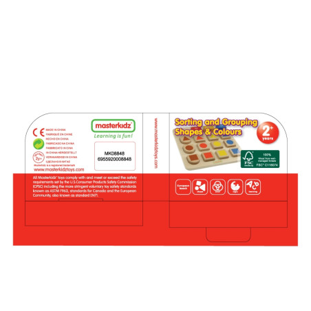 MASTERKIDZ развивающая доска сортировщик фигур и цветов