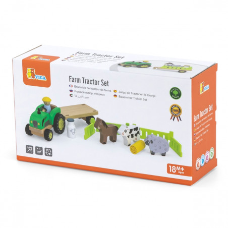 Деревянный трактор VIGA для скотоводства