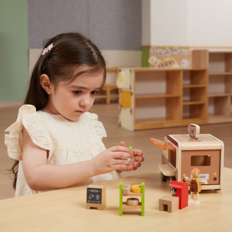 VIGA Фургончик для еды Деревянная тележка Кафе Кондитерская