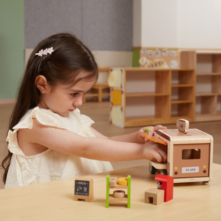 VIGA Фургончик для еды Деревянная тележка Кафе Кондитерская