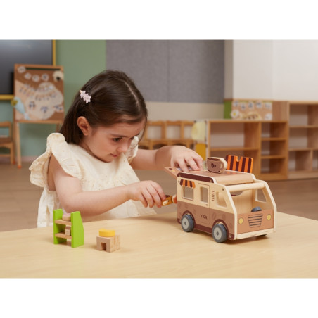 VIGA Фургончик для еды Деревянная тележка Кафе Кондитерская