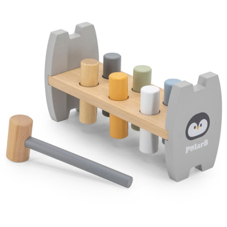 VIGA PolarB Деревянный молоток Монтессори в форме пингвина