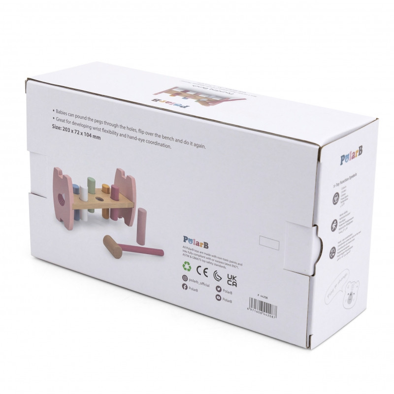 Деревянная игрушка-перфоратор VIGA PolarB с молотком Fox Montessori