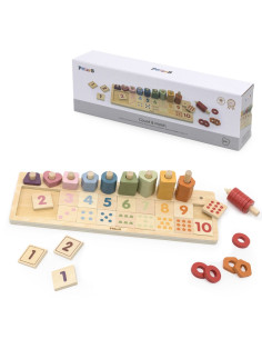 VIGA PolarB medinis abakų rūšiuotojas Montessori skaičių mokymasis