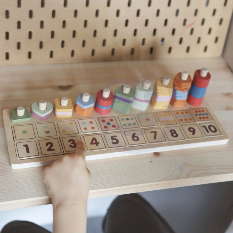 VIGA PolarB medinis abakų rūšiuotojas Montessori skaičių mokymasis