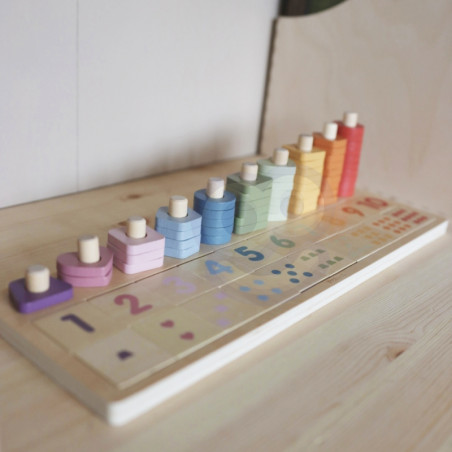 VIGA PolarB medinis abakų rūšiuotojas Montessori skaičių mokymasis