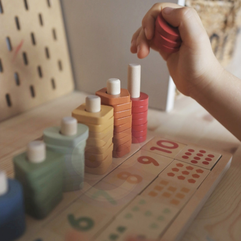 VIGA PolarB medinis abakų rūšiuotojas Montessori skaičių mokymasis