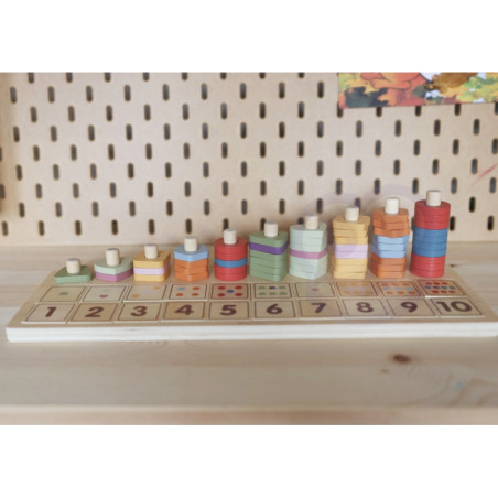 VIGA PolarB Деревянный сортировщик чисел для счетов Монтессори