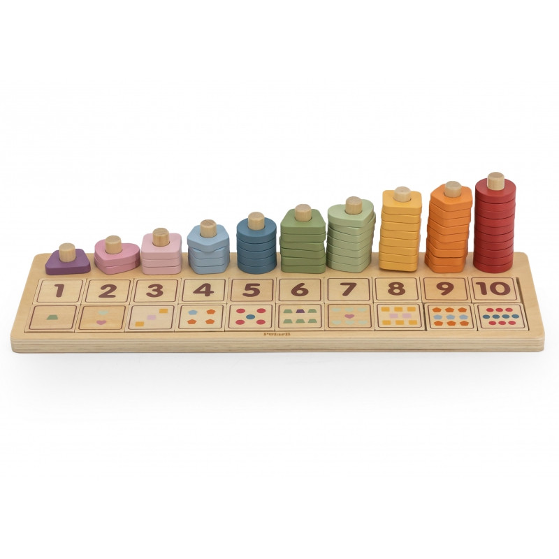 VIGA PolarB medinis abakų rūšiuotojas Montessori skaičių mokymasis