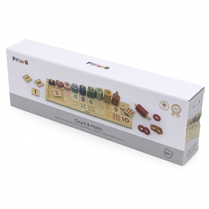 VIGA PolarB medinis abakų rūšiuotojas Montessori skaičių mokymasis