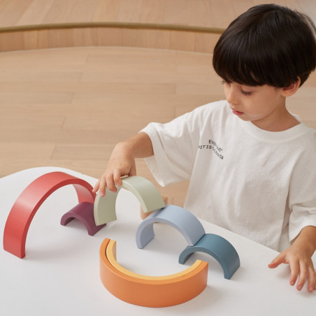 VIGA PolarB mediniai vaivorykštės dėlionės blokai Creative Montessori VIGA PolarB mediniai vaivorykštės dėlionės blokai Creative Montessori