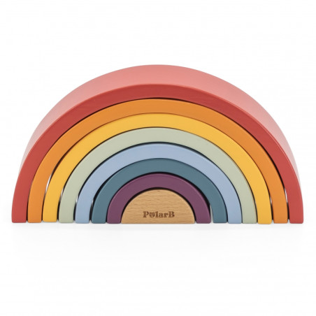 VIGA PolarB Деревянный пазл-радуга Креативные кубики Монтессори