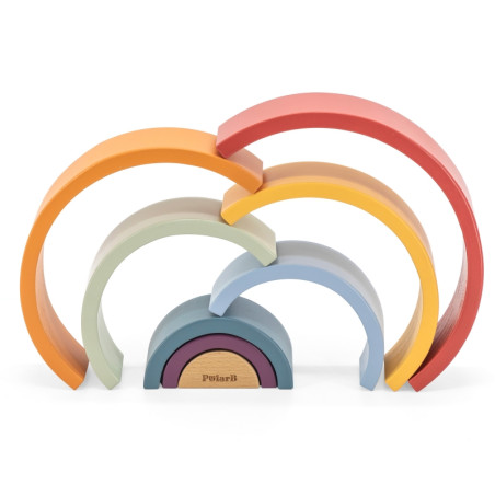 VIGA PolarB Деревянный пазл-радуга Креативные кубики Монтессори