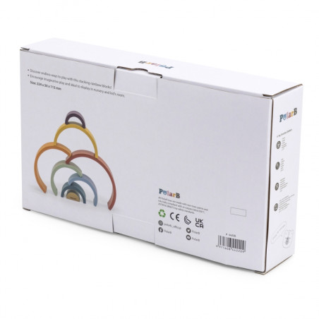 VIGA PolarB Деревянный пазл-радуга Креативные кубики Монтессори