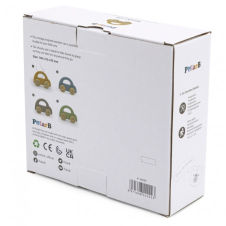 Деревянная машинка-толкатель VIGA PolarB, жёлтая