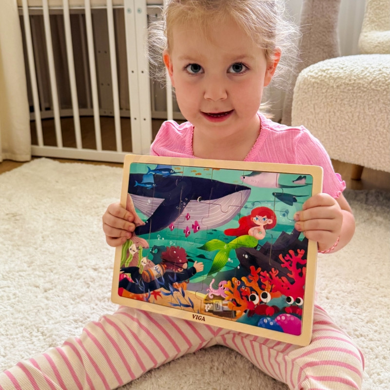 Деревянный пазл VIGA из 24 деталей «Тайны моря»