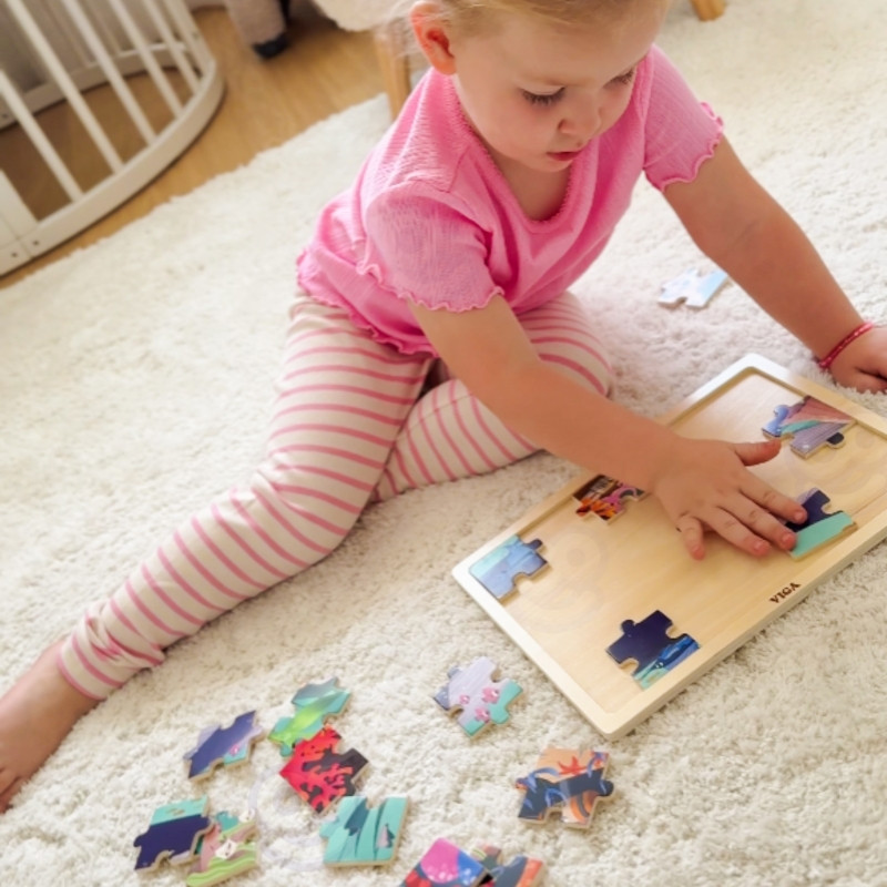 Деревянный пазл VIGA из 24 деталей «Тайны моря»