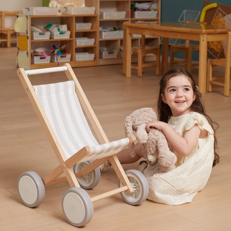 VIGA medinis lėlės vežimėlis