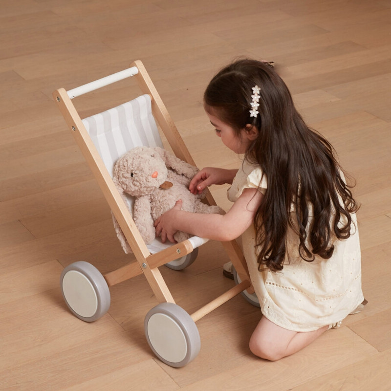 VIGA medinis lėlės vežimėlis