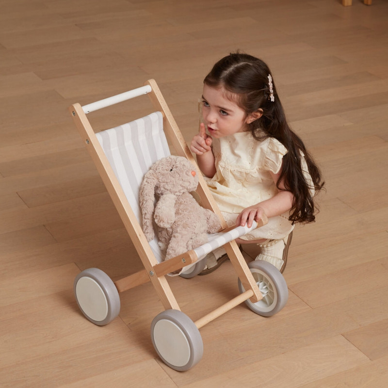 VIGA medinis lėlės vežimėlis