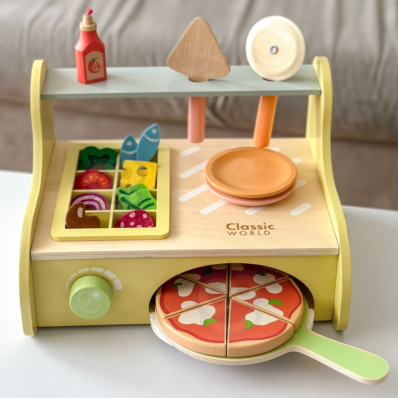 CLASSIC WORLD Medinė picos orkaitė Pizza 3+ FSC