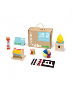 TOOKY TOY Box XXL Montessori Edukacinė dėžutė 6in1 Sensory 0-6 mėn. 2