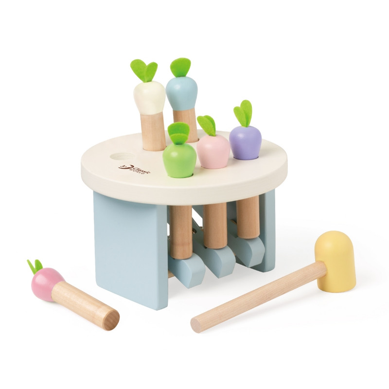 CLASSIC WORLD Wooden Toy Hit the Carrot with Hammer 8 pcs.