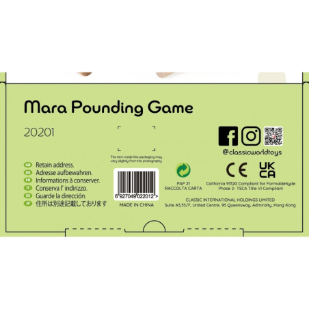 КЛАССИЧЕСКИЙ МИР Деревянная игрушка Ударь морковку молотком 8 шт.