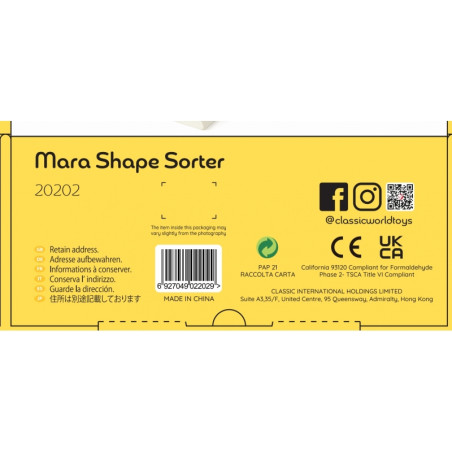 CLASSIC WORLD Formų krovimo medinis rūšiavimo įrenginys vaikams 10 vnt.