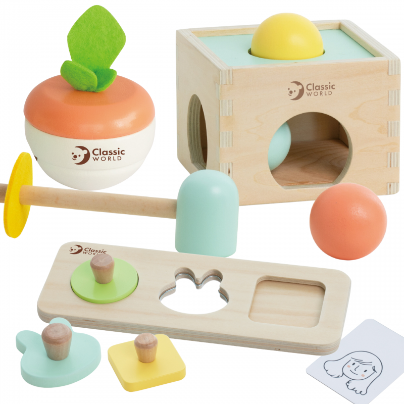 CLASSIC WORLD Pastelinis edukacinis rinkinys vaikams nuo 6 iki 12 mėnesių